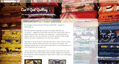 Desktop Screenshot of cantquitquilting.com